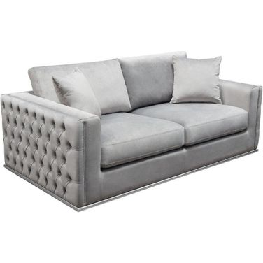 Diamond Sofa Envy Platinum Grey Velvet Loveseat