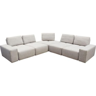 Diamond Sofa Jazz Barley Fabric Corner Sectional with Adjustable Backrests