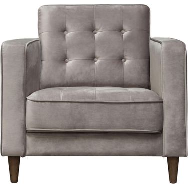 Diamond Sofa Juniper Champagne Grey Tufted Chair