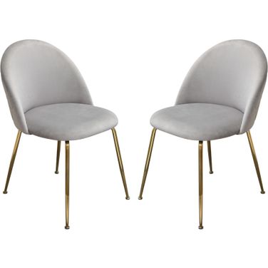 Diamond Sofa Lilly Grey Dining Chairs Set of 2