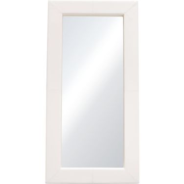 Diamond Sofa Luxe White Glass Free Standing Mirror