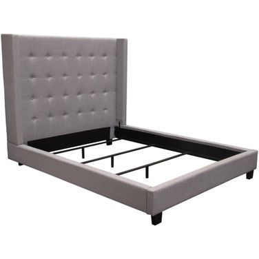Diamond Sofa Madison Ave Light Grey Tufted King Bed
