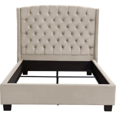 Diamond Sofa Majestic Light Tan Fabric King Bed