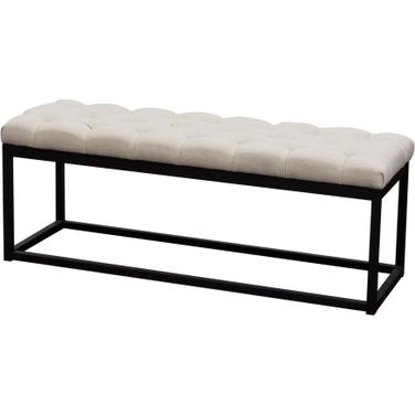 Diamond Sofa Mateo Desert Sand Fabric Small Tufted Bench
