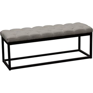 Diamond Sofa Mateo Grey Fabric Small Tufted Bench