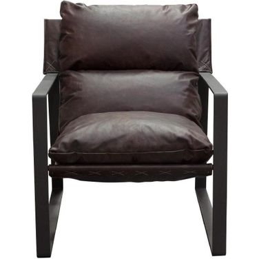Diamond Sofa Miller Chocolate Genuine Leather Sling Accent Chair
