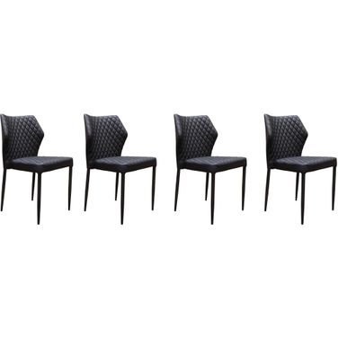 Diamond Sofa Milo Black Dining Chairs Set of 4