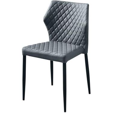 Diamond Sofa Milo Grey PU Dining Chairs Set of 4