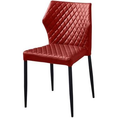 Diamond Sofa Milo Red PU Dining Chairs Set of 4