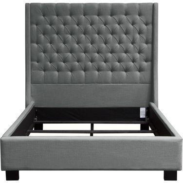 Diamond Sofa Park Ave Grey Linen Queen Bed