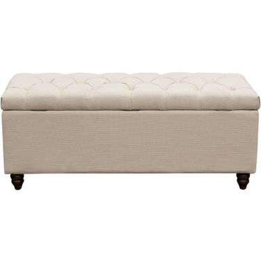 Diamond Sofa Park Ave Sand Fabric Lift Top Storage Bench