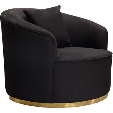 Diamond Sofa Raven Black Suede Velvet Chair