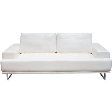 Diamond Sofa Russo White Air Leather Sofa