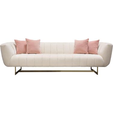 Diamond Sofa Venus Cream Fabric 2pc Sofa And Chair Set