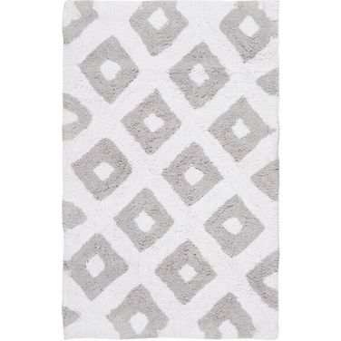 Diamond Tufted Bath Mat Set of 2 in Grey