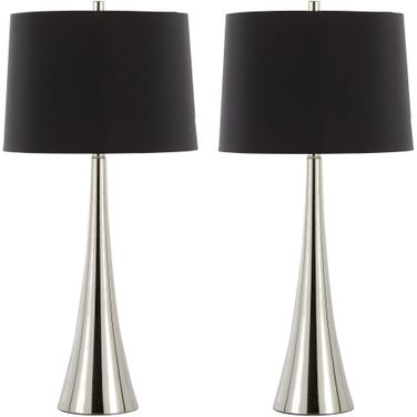 Diana 29.5 Inch Metal Table Lamp Set of 2 In Black
