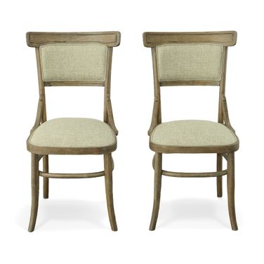 Diana Dining Chair - Set of 2 In Vintage Walnut and Peppered Upholstery