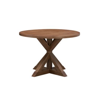 Diana Trestle Base Dining Table In Vintage Honey