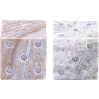 Dice Marble Decorative Dice In Brown
