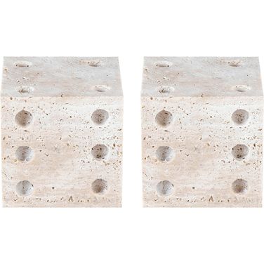 Dice Travertine Decorative Dice In Natural