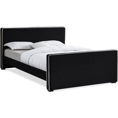 Dillard Velvet Full Bed In Black