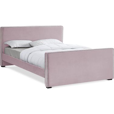 Dillard Velvet Full Bed In Pink