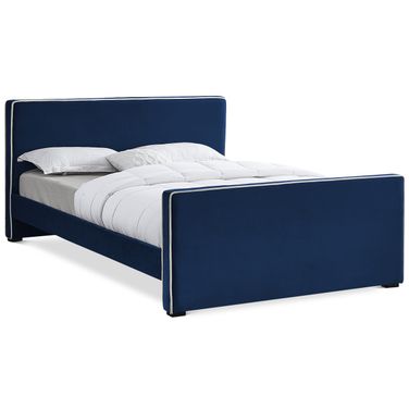 Dillard Velvet King Bed In Navy