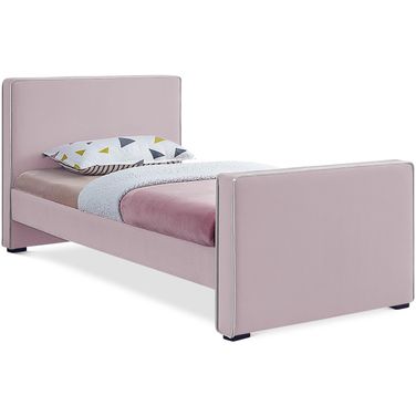 Dillard Velvet Twin Bed In Pink
