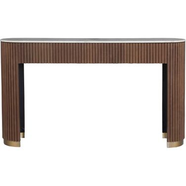 Dimitri Demilune Console Table In Kafe
