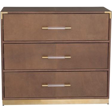 Dimitri Three Drawer Chest In Kafe