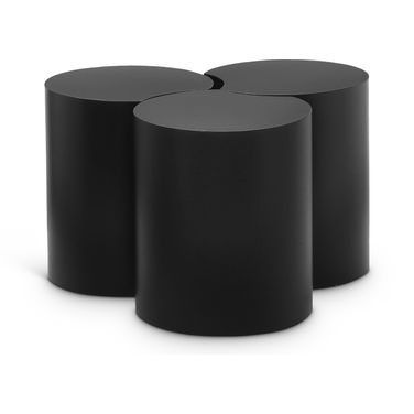 Dimple 3 Piece Coffee Table In Black
