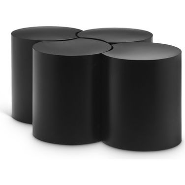 Dimple 4 Piece Coffee Table In Black
