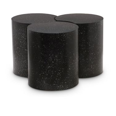 Dimple 3 Piece Coffee Table In Black