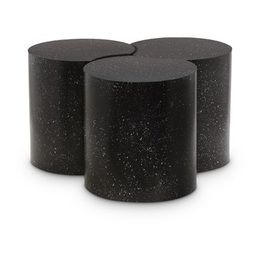 Dimple 3 Piece Coffee Table In Black