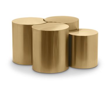 Dimple 4 Piece Coffee Table In Gold