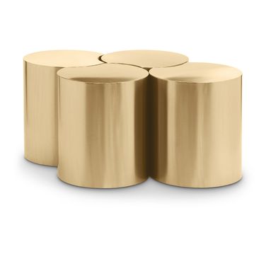 Dimple 4 Piece Coffee Table In Gold