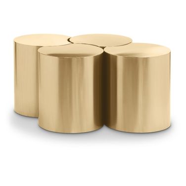 Dimple 4 Piece Coffee Table In Gold