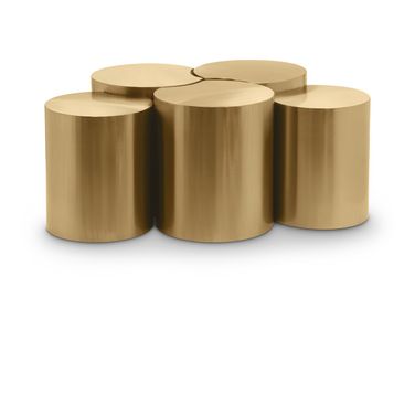 Dimple 5 Piece Coffee Table In Gold