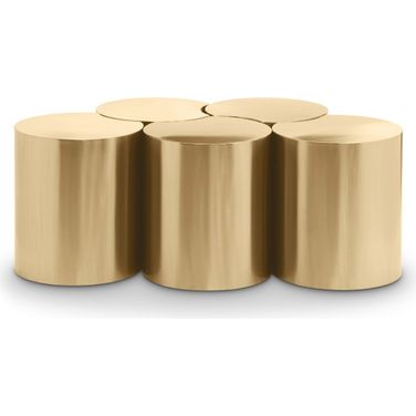 Dimple 5 Piece Coffee Table In Gold