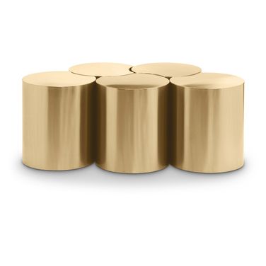 Dimple 5 Piece Coffee Table In Gold