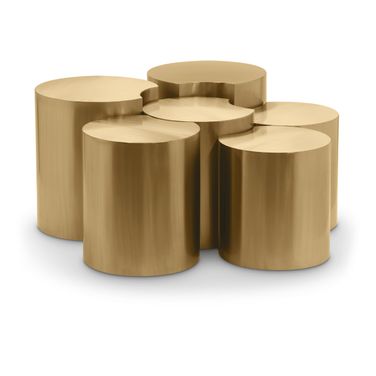 Dimple 6 Piece Coffee Table In Gold