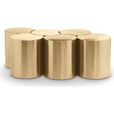 Dimple 6 Piece Coffee Table In Gold
