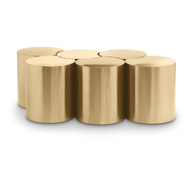 Dimple 6 Piece Coffee Table In Gold