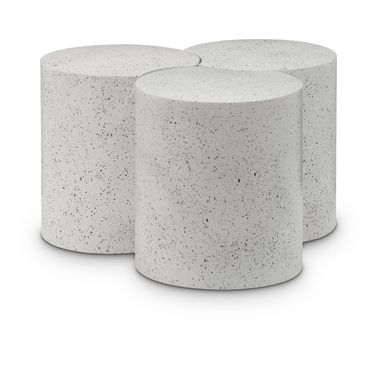 Dimple 3 Piece Coffee Table In White