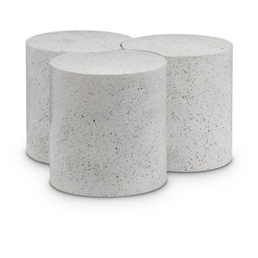 Dimple 3 Piece Coffee Table In White