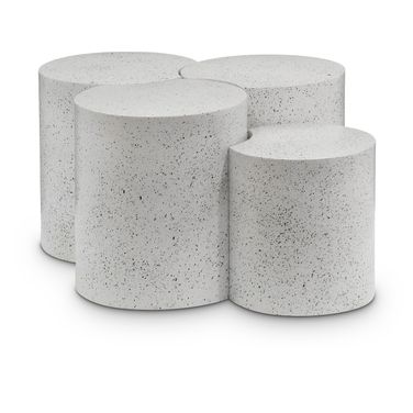 Dimple 4 Piece Coffee Table In White