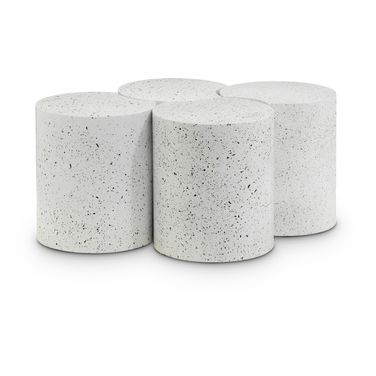 Dimple 4 Piece Coffee Table In White