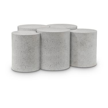 Dimple 5 Piece Coffee Table In White