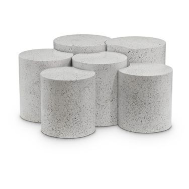 Dimple 6 Piece Coffee Table In White