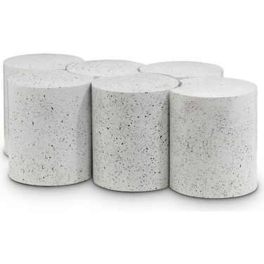 Dimple 6 Piece Coffee Table In White